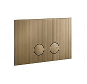 Gessi Inverso Rigato Кнопка смыва для инстал. Geberit, 2 реж., латунь, цвет: deep bronze brushed PVD 54671#791