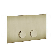 Gessi Ingranaggio Кнопка смыва для инсталляции Viega, 2 режима, латунь, цвет: brushed brass PVD 54637#727