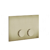 Gessi Ingranaggio Кнопка смыва для инсталляции Geberit, 2 режима, латунь, цвет: brushed brass PVD 54639#727