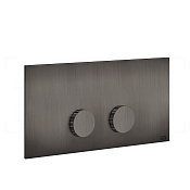 Gessi Ingranaggio Кнопка смыва для инсталляции Viega, 2 реж., латунь, цвет: black metal brushed PVD 54645#707