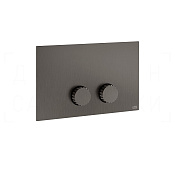 Gessi Incastri Кнопка смыва для инсталляции Geberit, 2 режима, латунь, цвет: black metal brushed PVD 75611#707