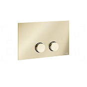 Gessi Incastri Кнопка смыва для инсталляции Geberit, 2 режима, латунь, цвет: brass PVD 75611#710