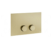 Gessi Incastri Кнопка смыва для инсталляции Geberit, 2 режима, латунь, цвет: brushed brass PVD 75611#727