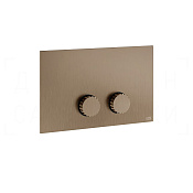 Gessi Incastri Кнопка смыва для инсталляции Geberit, 2 реж., латунь, цвет: coffee bronze brushed PVD 75611#761