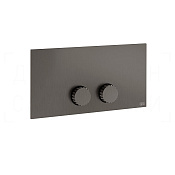 Gessi Incastri Кнопка смыва для инсталляции Viega, 2 режима, латунь, цвет: black metal brushed PVD 75613#707