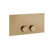 Gessi Incastri Кнопка смыва для инсталляции Viega, 2 режима, латунь, цвет: warm bronze brushed PVD 75613#726
