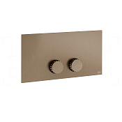 Gessi Incastri Кнопка смыва для инсталляции Viega, 2 режима, латунь, цвет: coffee bronze brushed PVD 75613#761