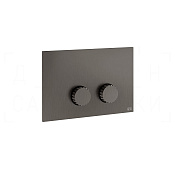 Gessi Incastri Кнопка смыва для инсталляции Geberit, 2 режима, латунь, цвет: black metal brushed PVD 75615#707