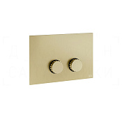 Gessi Incastri Кнопка смыва для инсталляции Geberit, 2 режима, латунь, цвет: brushed brass PVD 75615#727