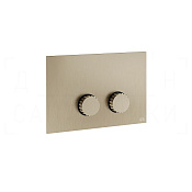 Gessi Incastri Кнопка смыва для инсталляции Tece, 2 режима, латунь, цвет: finox brushed nickel 75617#149
