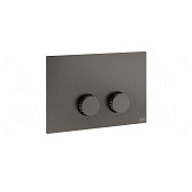 Gessi Incastri Кнопка смыва для инсталляции Tece, 2 режима, латунь, цвет: black metal brushed PVD 75617#707