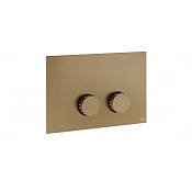 Gessi Incastri Кнопка смыва для инсталляции Tece, 2 режима, латунь, цвет: deep bronze brushed PVD 75617#791