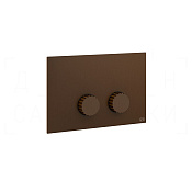 Gessi Incastri Кнопка смыва для инсталляции Tece, 2 режима, латунь, цвет: dark bronze 75617#845