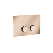 Gessi Incastri Кнопка смыва для инсталляции Sanit и Villeroy&Boch, 2 реж., латунь, цвет: copper PVD 75619#030