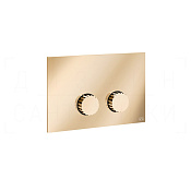Gessi Incastri Кнопка смыва для инстал. Sanit и Villeroy&Boch, 2 реж., латунь, цвет: warm bronze PVD 75619#735