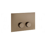 Gessi Incastri Кнопка смыва для инст. Sanit и Villeroy&Boch, 2 реж., латунь, цвет: coffee bronze PVD 75619#761