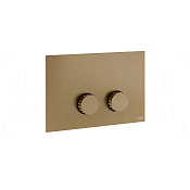 Gessi Incastri Кнопка смыва для инстал. Sanit и Villeroy&Boch, 2 реж., латунь, цвет: deep bronze PVD 75619#791