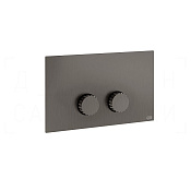 Gessi Incastri Кнопка смыва для инсталляции Viega, 2 режима, латунь, цвет: black metal brushed PVD 75621#707