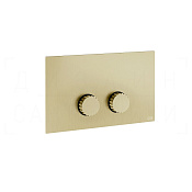 Gessi Incastri Кнопка смыва для инсталляции Viega, 2 режима, латунь, цвет: brushed brass PVD 75621#727