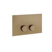 Gessi Incastri Кнопка смыва для инсталляции Viega, 2 режима, латунь, цвет: deep bronze brushed PVD 75621#791