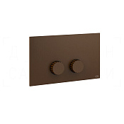 Gessi Incastri Кнопка смыва для инсталляции Viega, 2 режима, латунь, цвет: dark bronze 75621#845