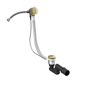 Gessi Слив-перелив для ванны с наполнением, тросик 80 см, цвет: gold brushed 01080#716