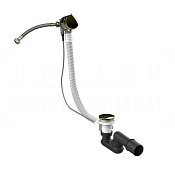 Gessi Слив-перелив для ванны с наполнением, тросик 80 см, цвет: nickel PVD 01080#720