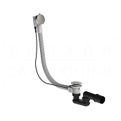 Gessi Слив-перелив для ванны полуавтоматический, тросик 70 см, цвет: chrome brushed 01452#147