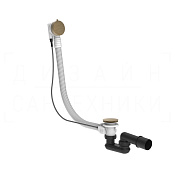 Gessi Слив-перелив для ванны полуавтоматический, тросик 70 см, цвет: antique brass 01452#713
