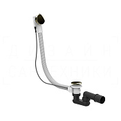 Gessi Слив-перелив для ванны полуавтоматический, тросик 70 см, цвет: nickel PVD 01452#720