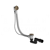 Gessi Слив-перелив для ванны полуавтоматический, тросик 70 см, цвет: coffee bronze brushed PVD 01452#761
