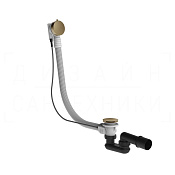 Gessi Слив-перелив для ванны полуавтоматический, тросик 70 см, цвет: deep bronze brushed PVD 01452#791