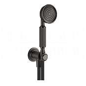 Gessi Venti20 Душевой гарнитур: ручной душ, держатель, шланг 150 см, цвет: black metal brushed PVD 65123#707