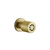 Gessi Body Jets Душевая форсунка поворотная, 1 вид струи, цвет: gold brushed 13375#716