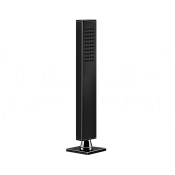 Gessi Rettangolo Душевой гарнитур на борт ванны: ручной душ, шланг 150 см, цвет: black metal PVD 20127#706