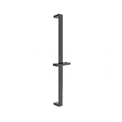 Gessi Rettangolo Душевая штанга 61,5 см, с держателем для лейки, цвет: black metal brushed PVD 20144#707