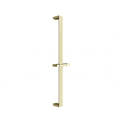 Gessi Rettangolo Душевая штанга 61,5 см, с держателем для лейки, цвет: brass PVD 20144#710