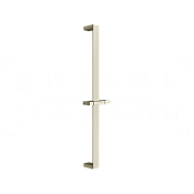 Gessi Rettangolo Душевая штанга 61,5 см, с держателем для лейки, цвет: nickel PVD 20144#720