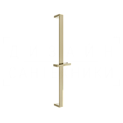 Gessi Rettangolo Душевая штанга 61,5 см, с держателем для лейки, цвет: brushed brass PVD 20144#727