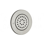 Gessi Body Jets Душевая форсунка встраиваемая d9,9 см, поворотная, внеш. часть, цвет: chrome brushed 32982#147