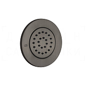 Gessi Body Jets Душевая форсунка встраиваемая d9,9 см, внешняя часть, цвет: black metal brushed PVD 32982#707
