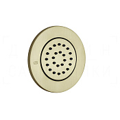 Gessi Body Jets Душевая форсунка встраиваемая d9,9 см, внешняя часть, цвет: brushed brass PVD 32982#727