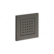 Gessi Body Jets Душевая форсунка встраиваемая 9,8 см, внешняя часть, цвет: black metal brushed PVD 32984#707