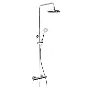 Gessi Minimalistic Shower Душевая стойка: без излива, термостат, шланг 150 см, цвет: chrome 35173#031