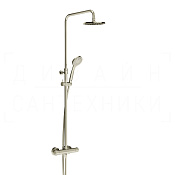 Gessi Minimalistic Shower Душевая стойка: без излива, термостат, шланг 150 см, цвет: nickel PVD 35173#720