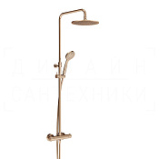 Gessi Minimalistic Shower Душевая стойка: без излива, термостат, шланг 150 см, цвет: copper PVD 35175#030