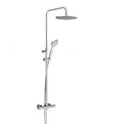 Gessi Minimalistic Shower Душевая стойка: без излива, термостат, шланг 150 см, цвет: chrome 35175#031