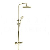 Gessi Minimalistic Shower Душевая стойка: без излива, термостат, шланг 150 см, цвет: brass PVD 35175#710
