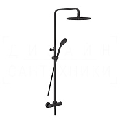 Gessi Minimalistic Shower Душевая стойка: без излива, термостат, шланг 150 см, цвет: aged bronze 35177#187