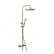 Gessi Minimalistic Shower Душевая стойка: без излива, термостат, шланг 150 см, цвет: nickel PVD 35177#720